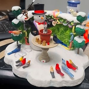 Lenox Lynn By Waters Lighted snowdining snowman magician